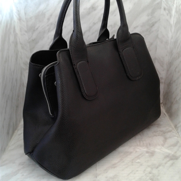 Zara vegan pebble leather office Tote Bag Shoulder Bag Handbag 43 L X 27 H X 17 - Picture 6 of 10